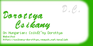 dorottya csikany business card